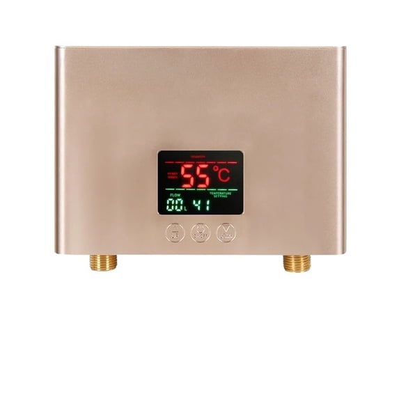Instant Water Heater Bathroom Kitchen Wall Mounted Electric Water Heater LCD Temperature Display With Remote Control ,Lightweight Portable Design