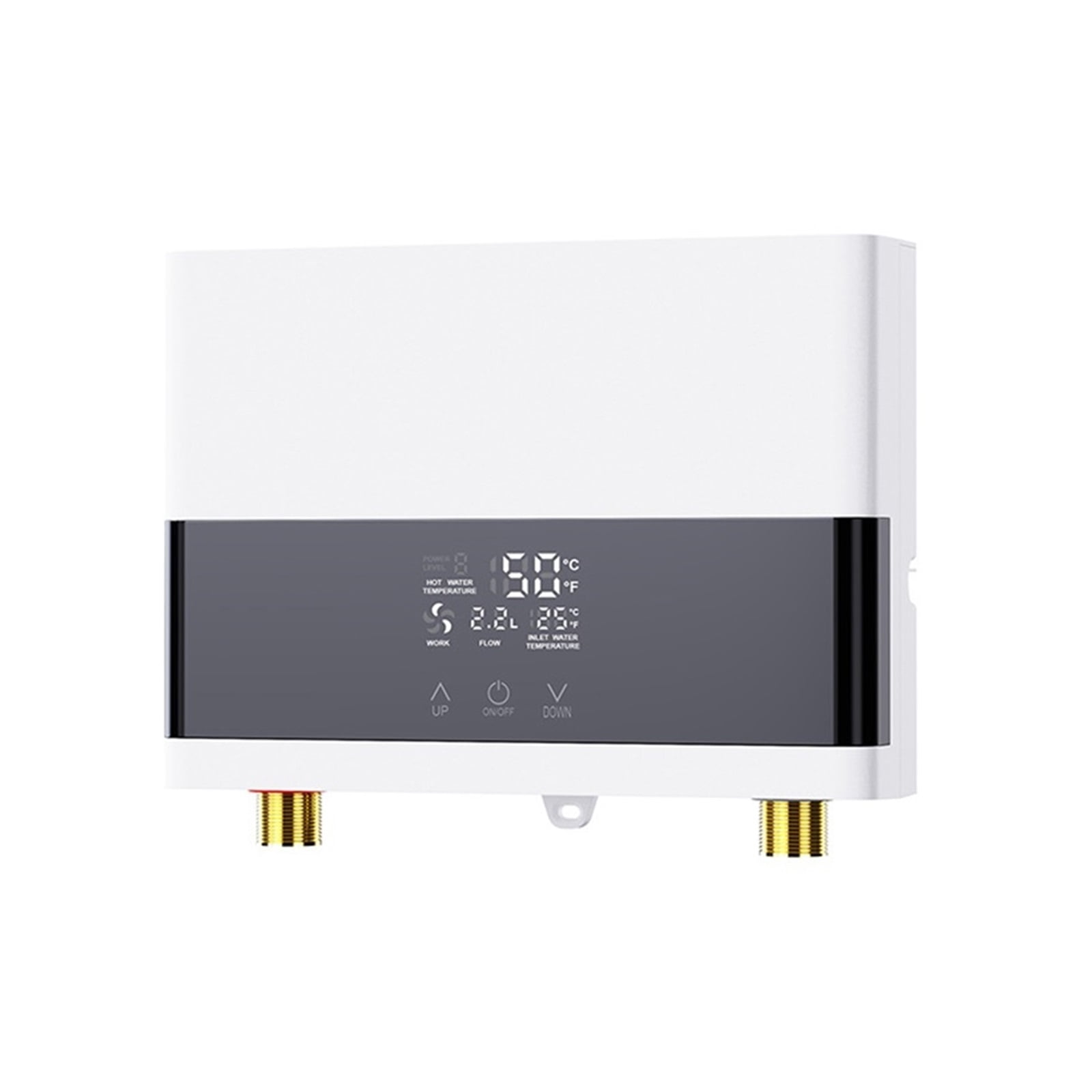 Instant Water Heater Bathroom Kitchen Wall Mounted Electric Water Heater LCD Temperature Display ...