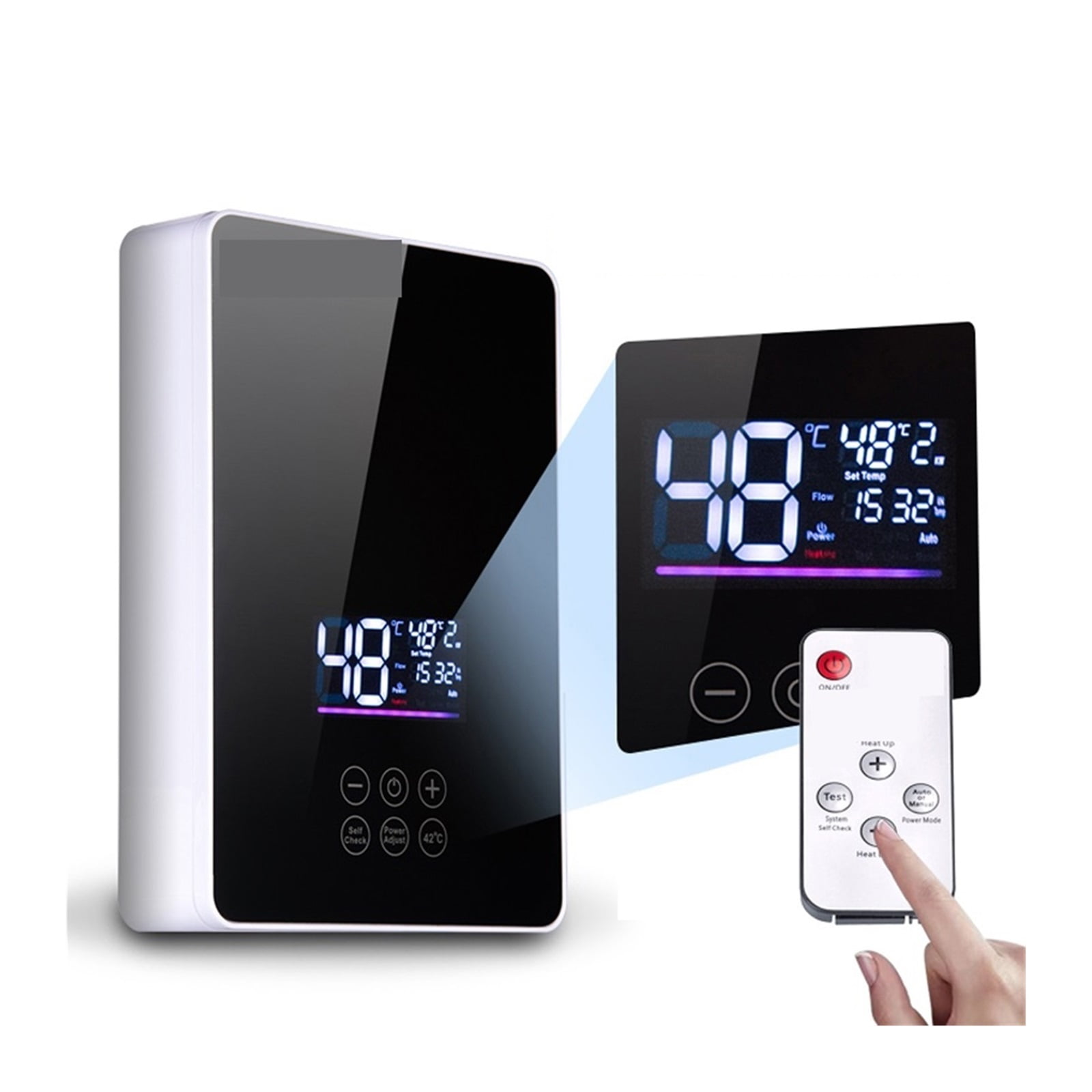 Instant Water Heater Shower Bathroom Faucet Hot Water Heater 6000W Digital Display For Country House Cottage Hotel Kitchen ,Energy Saving