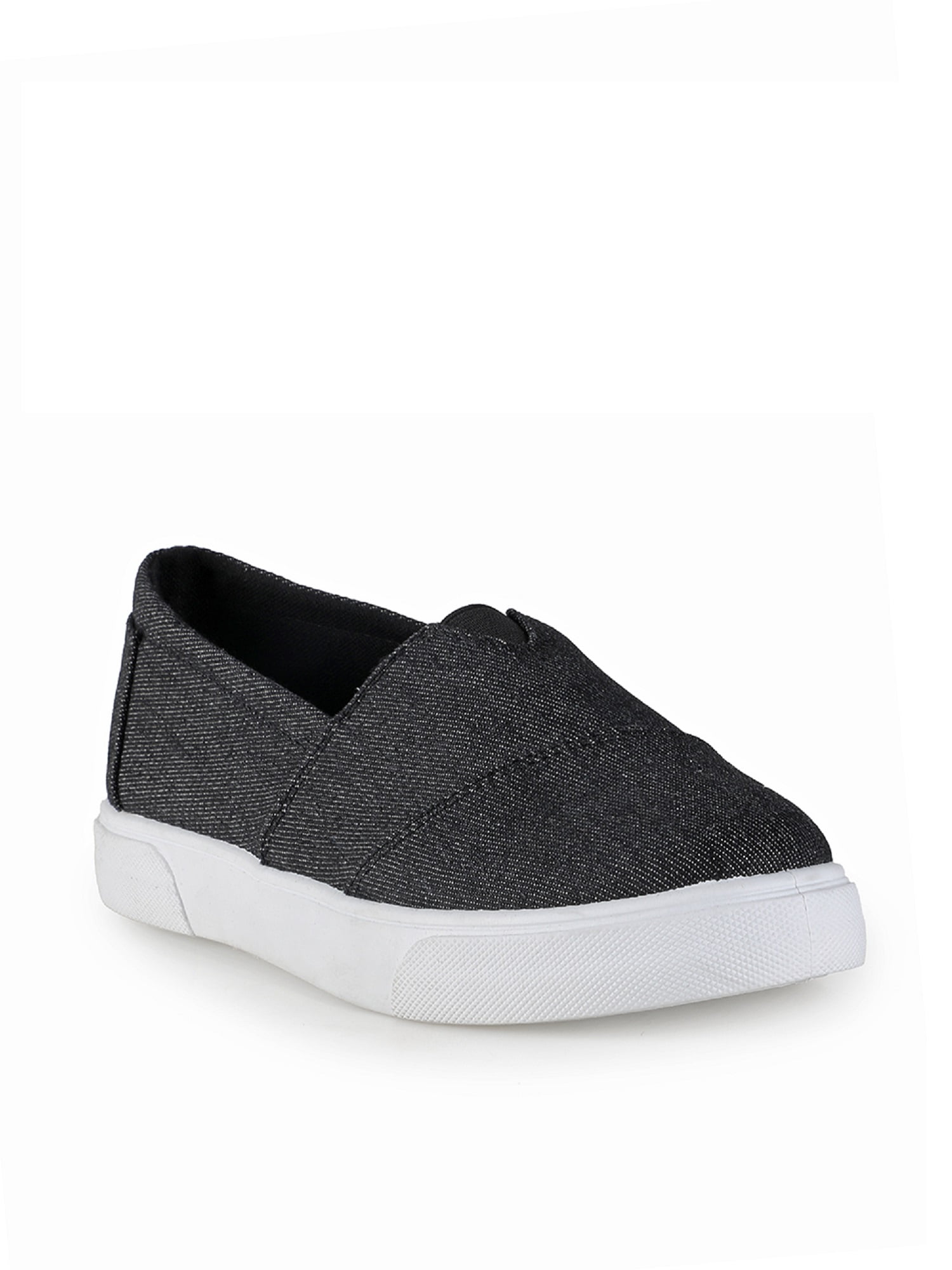 Instant Women's Casual & Dress Slip On Canvas Sneakers, Black, Size 8