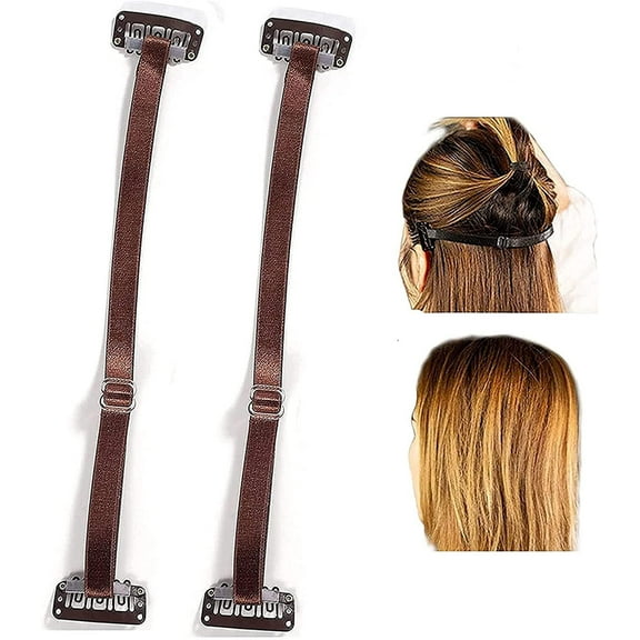 Instant eye Face Lift Band Invisible Hairpin,Facelift Bands with Clips,portable Invisible Hairpin Face Slimming Bands,Reusable Face Lift Tape,Invisible Lifting Straps For Women (brown x2)