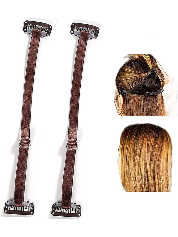Instant eye Face Lift Band Invisible Hairpin,Facelift Bands with Clips,portable Invisible Hairpin Face Slimming Bands,Reusable Face Lift Tape,Invisible Lifting Straps For Women (brown x2)