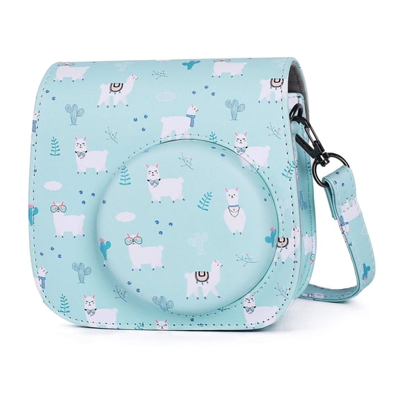 Instant mini 12 Camera Protective Case Compatible with Instax Mini 12 11,PU Leather Bag with Pocket and Adjustable Shoulder Strap