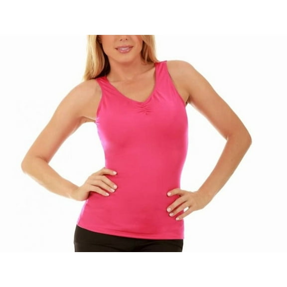 InstantFigure Activewear Compression Hi-Back Shirred Tank Top WA40011