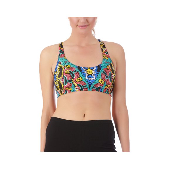 InstantFigure Activewear Printed Racer Back Crop Top -145019