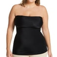 thumbnail image 1 of Women's InstantFigure WBT035X Curvy Strapless Bandeau Top (Black 3X), 1 of 20