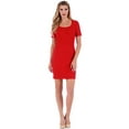 thumbnail image 1 of InstantFigure Short Dress with Square Neck and Short Sleeves 168027, 1 of 5