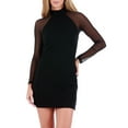 thumbnail image 1 of InstantFigure Mini Dress Sheer Mesh Raglan Long Sleeves 168662, 1 of 5