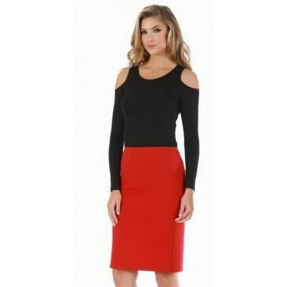 InstantFigure Short Pencil Skirt with Elastic Waist 168024