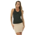 thumbnail image 1 of Women's InstantFigure WT40011 Hi-Back Shirred Front Tank Top (Black XL), 1 of 2
