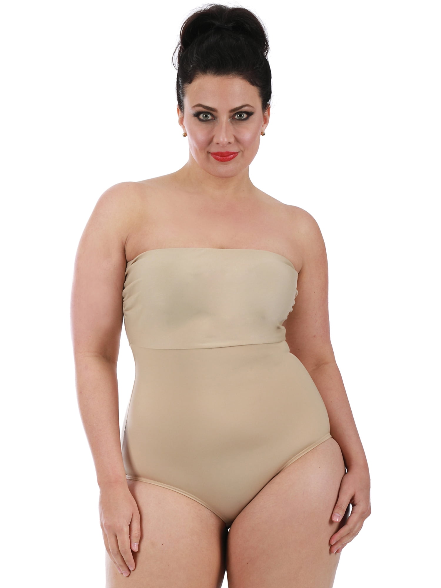 InstantFigure Women's Firm Control Shaping Strapless Bandeau Body