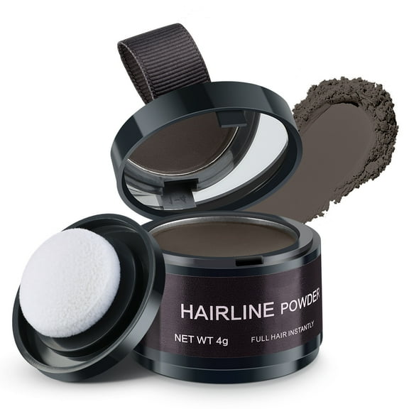 Instantly Hair Powder, Root Touch Up Hair Color Hairline Powder, Women Men Hair Powder Elevates Hairline for Women Men Thinning Hair, Dark Brown