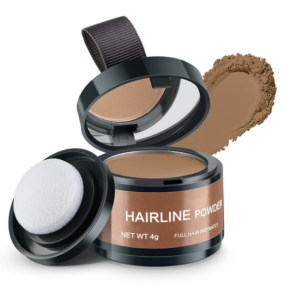 Instantly Hair Powder, Root Touch Up Hair Color Hairline Powder, Women Men Hair Powder Elevates Hairline for Women Men Thinning Hair, Light Brown