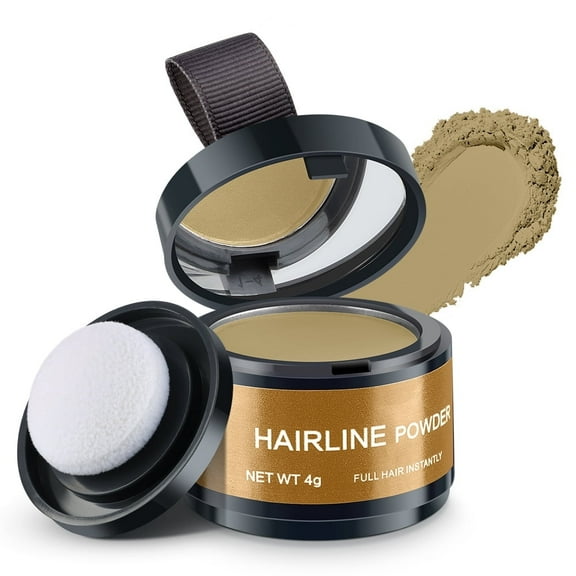 Instantly Hairline Powder, Women Men Hair Powder Elevates Hairline, Root Touch Up Hair Color Hair Powder for Women Men Thinning Hair, Gold