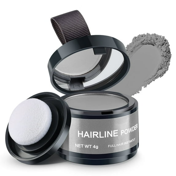 Instantly Hairline Powder, Women Men Hair Powder Elevates Hairline, Root Touch Up Hair Color Hair Powder for Women Men Thinning Hair, Gray