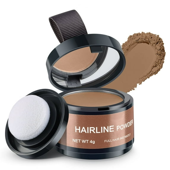 Instantly Hairline Powder, Women Men Hair Powder Elevates Hairline, Root Touch Up Hair Color Hair Powder for Women Men Thinning Hair, Light Brown