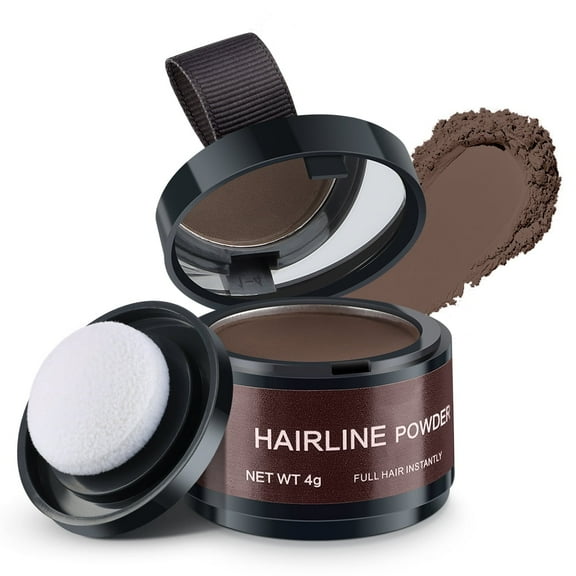 Instantly Hairline Powder, Women Men Hair Powder Elevates Hairline, Root Touch Up Hair Color Hair Powder for Women Men Thinning Hair, Medium Brown