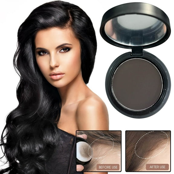 Instantly Hairline Shadow Hairline Powder, Root Touch Up Hair Color for Gray Coverage, Root Touch Up Powder, Quick Cover Grey Hair Root Concealer, Windproof & Sweatproof (#08, Gray)