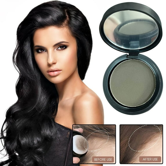 Instantly Hairline Shadow Hairline Powder, Root Touch Up Hair Color for Gray Coverage, Root Touch Up Powder, Quick Cover Grey Hair Root Concealer, Windproof & Sweatproof (#01, Ash Brown)