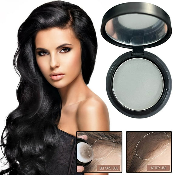 Instantly Hairline Shadow Hairline Powder, Root Touch Up Hair Color for Gray Coverage, Root Touch Up Powder, Quick Cover Grey Hair Root Concealer, Windproof & Sweatproof (#07, Dark Gray)