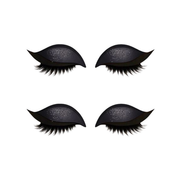Instants Eye Enhanced False Eyelashes Makeup Stickers With Multiple Colors And Styles For Beauty