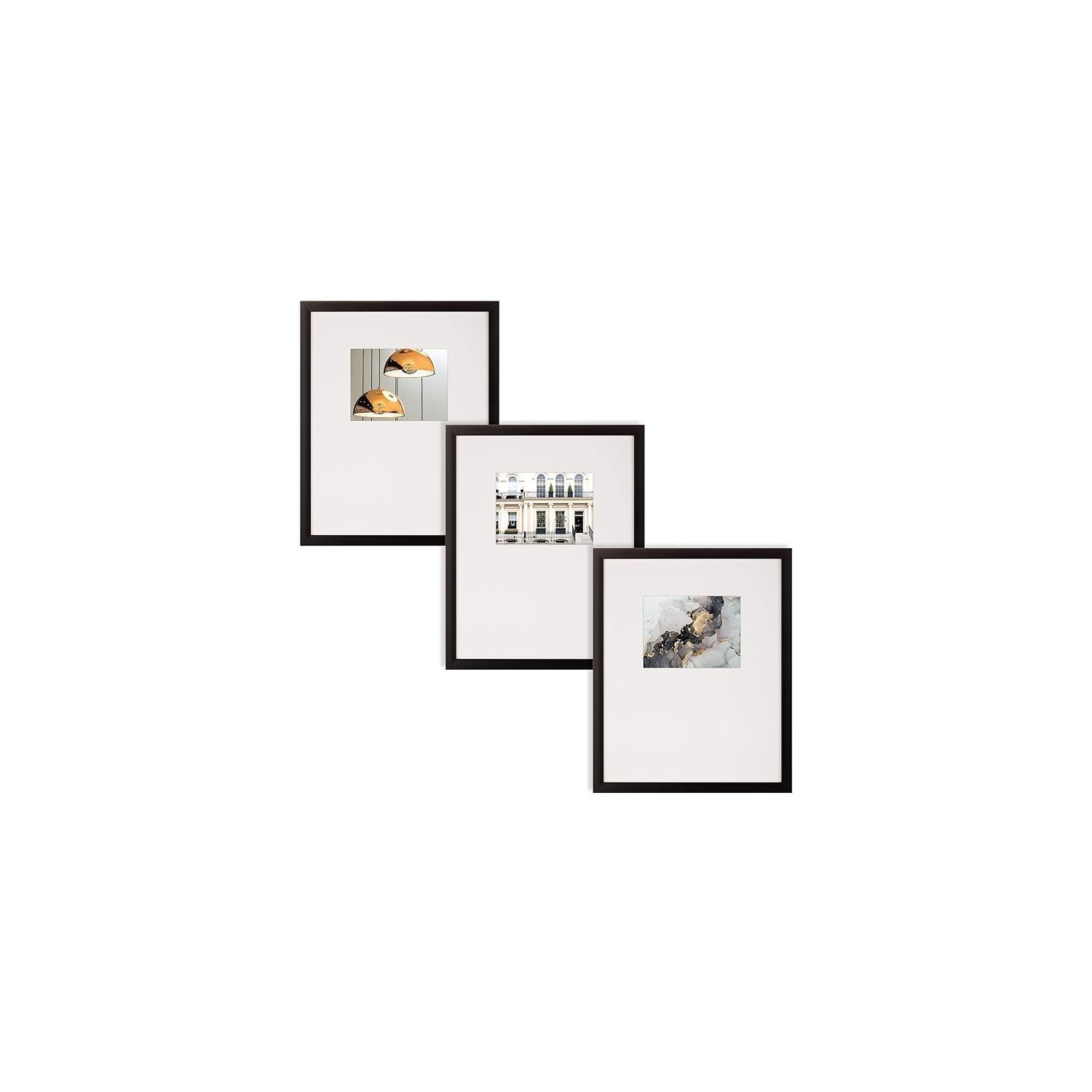 Sleek Black Acrylic 8"x10" Floating Gallery Frame Set