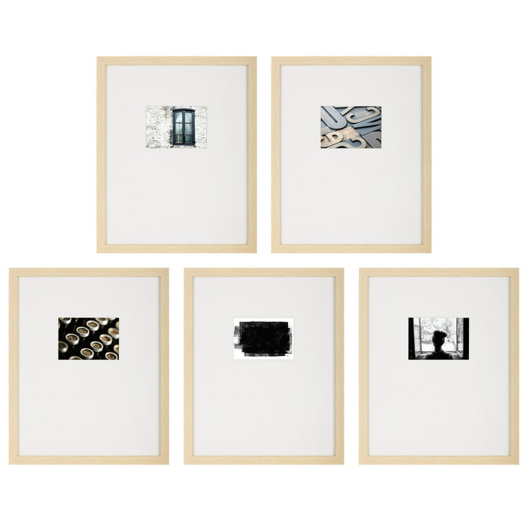 Gallery Solutions 20x24 Matted to 16x20 Wall Mount Gallery Picture Frame  Set, Set of 2, White 