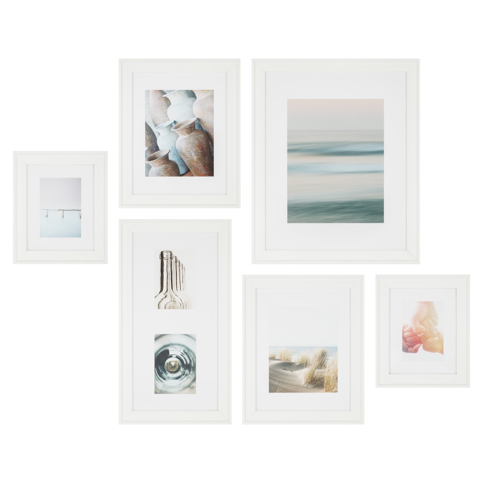 6 Piece Gallery Wall Frame Set in Multiple Sizes with Hanging Template -  Bed Bath & Beyond - 34483827