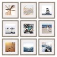 thumbnail image 1 of Instapoints 9 Piece Gallery Wall 8" x 8" Picture Frame Set with Decorative Art Prints & Hanging Template, 1 of 8