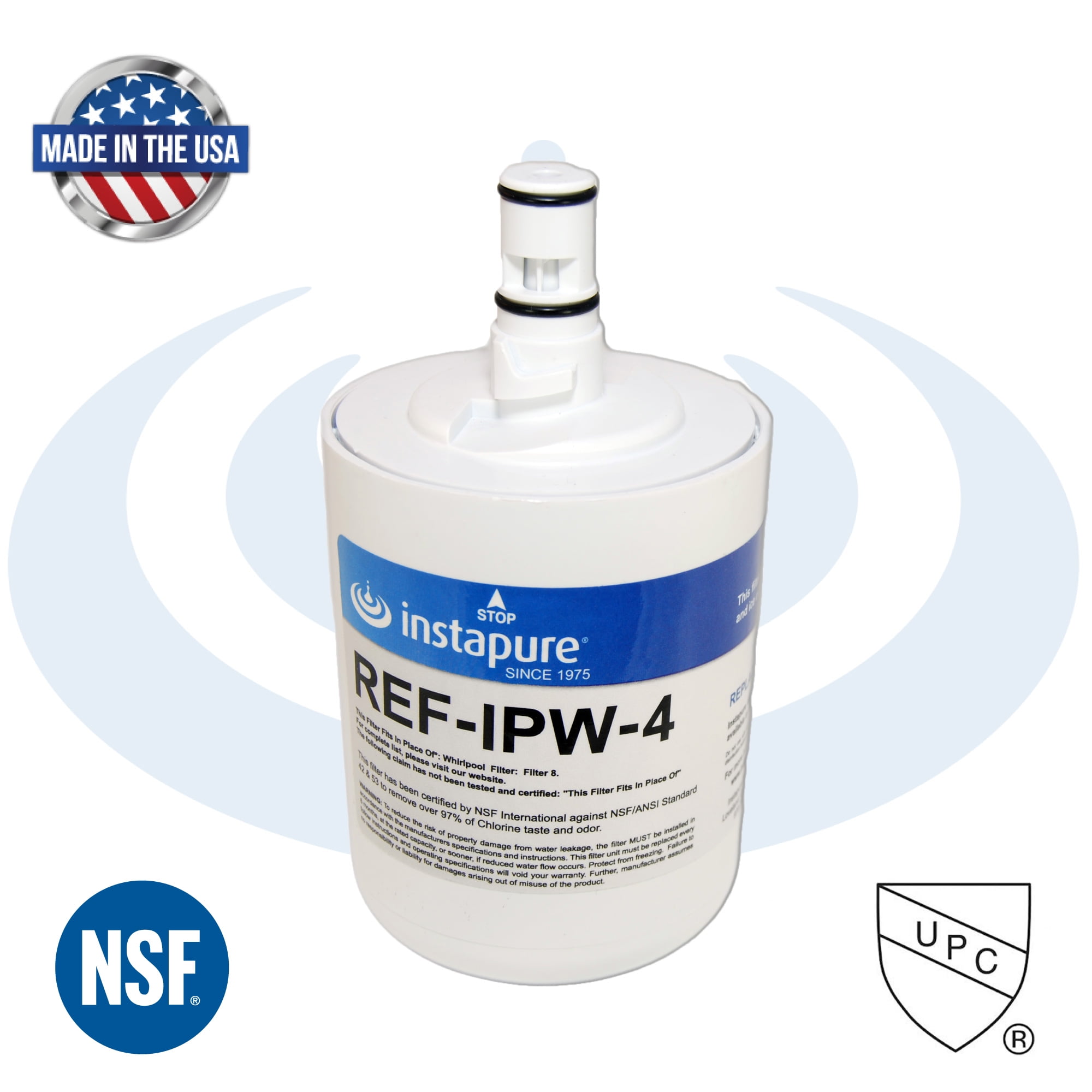 Instapure ULTRA REF-IPW-4 Filters - Fits in Place of: Kitchenaid, Whirlpool