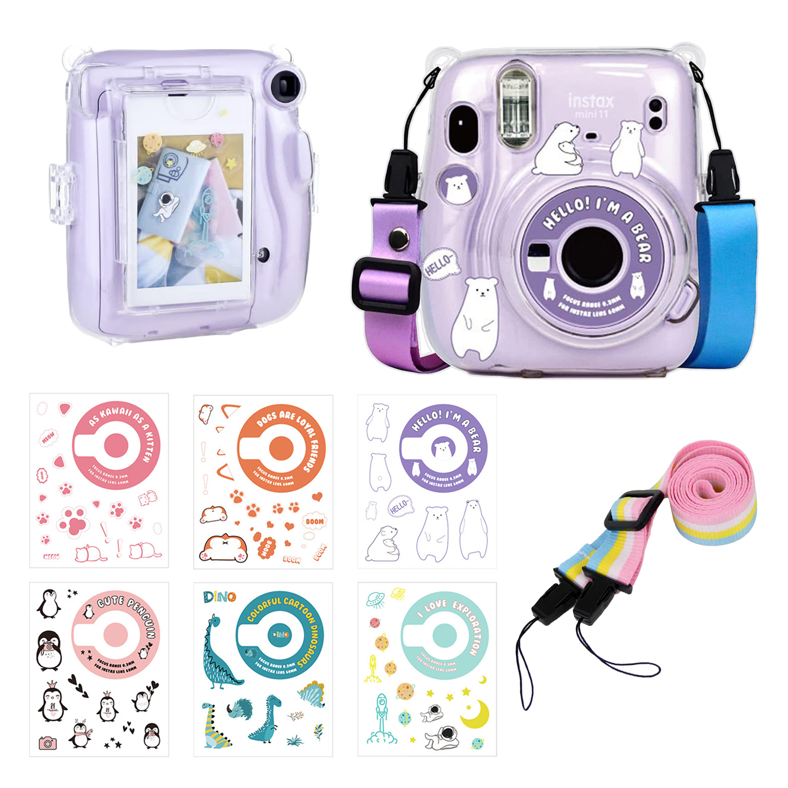 Instax Mini 11 Case, Clear Protective Camera Case for Fujifilm Instax
