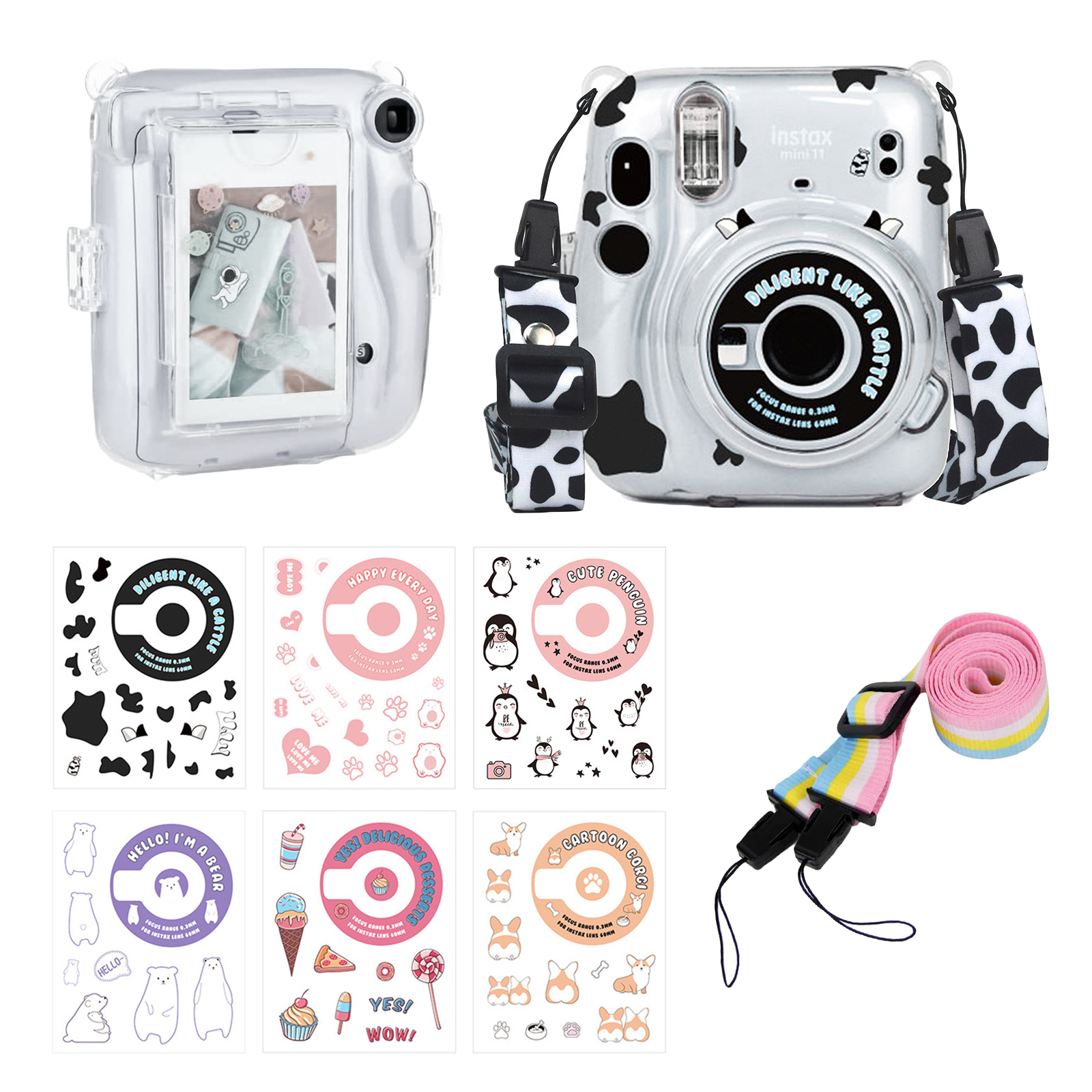 Instax Mini 11 Case, Clear Protective Camera Case for Fujifilm Instax