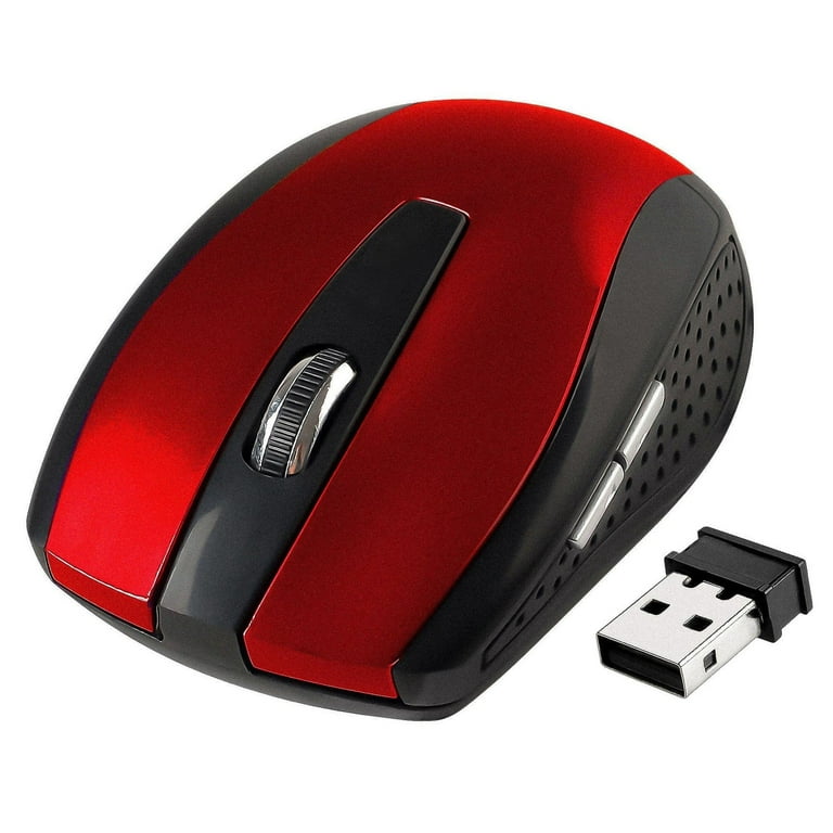 Insten 2.4G Cordless Wireless Optical Mouse with 800 1200 1600 DPI for  laptop, chromebook, computer, desktop