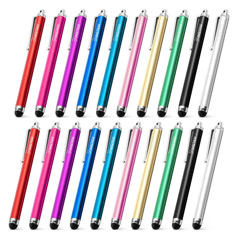 Insten 20 Pack Universal Stylus Pen for Touch Screens, Capacitive Stylus  for Tablet Smart Phone All Touch Screen Devices, 10 Multicolor - Walmart.com