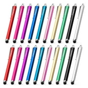 Insten 20 Pack Universal Stylus Pens for Touch Screens, Capacitive Styluses for Android Samsung Tablet Smart Phone Devices, 10 Colors