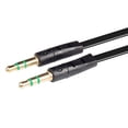 thumbnail image 1 of Insten 3.3FT 3.5mm Stereo Extension M/M Cable, Black Compatible with Apple iPhone 7 / 7 Plus/Samsung Galaxy S10/S7/S8/S9/S9+ Plus, 1 of 6