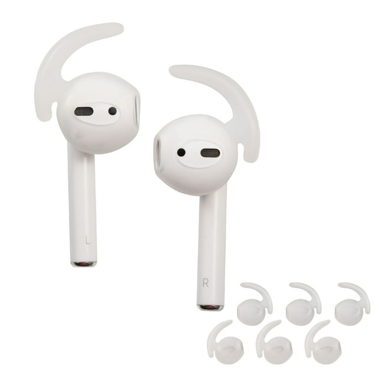 Insten 3 Pairs Ear Hooks Compatible with AirPods 1 2 Earbuds Anti Lost EarHooks Accessories Comfortable Soft Silicone Covers with Storage Box