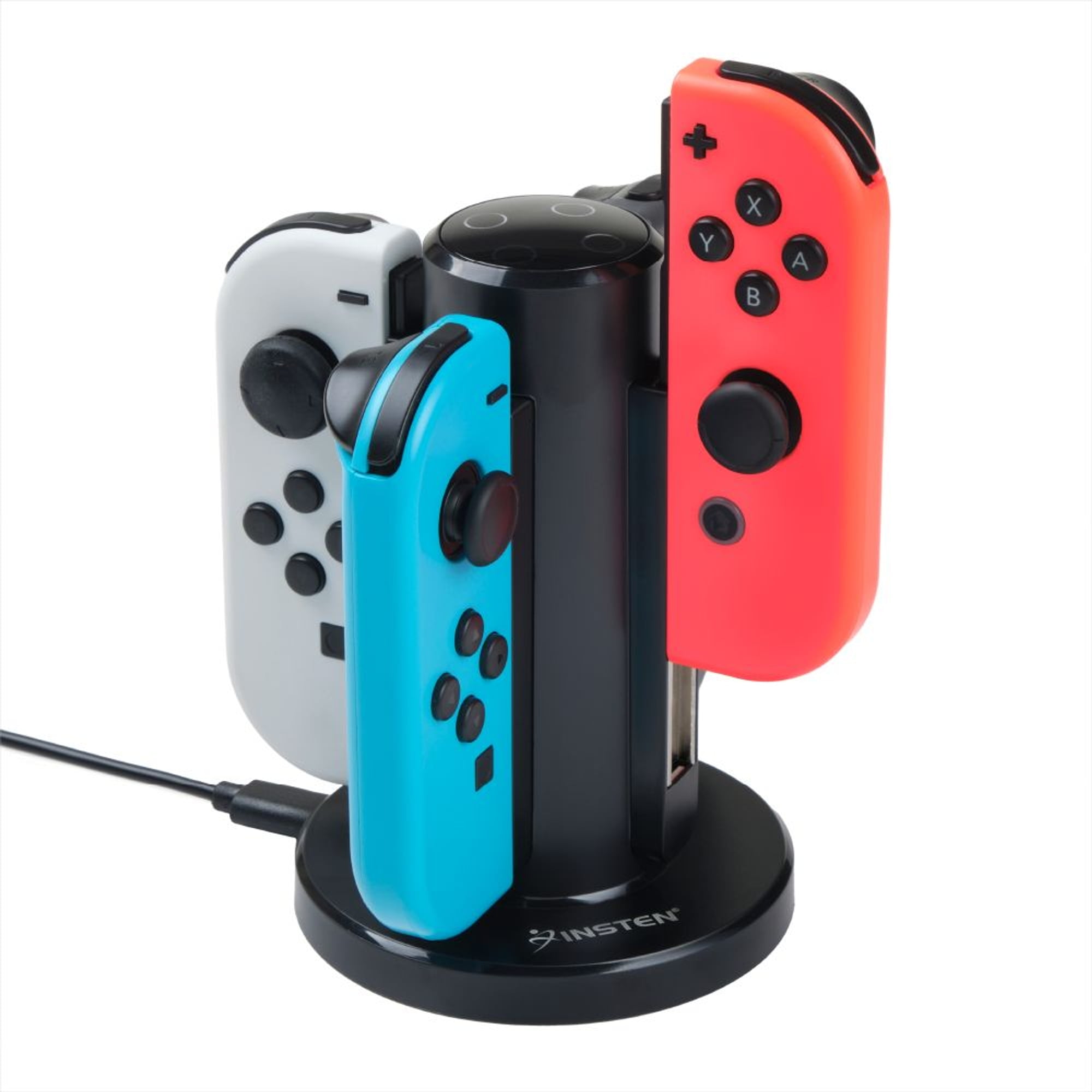 Insten 4 in 1 Charging Dock for Nintendo Switch & OLED Model Joy Con Controller Charger Station with LED Indicator & USB Cable