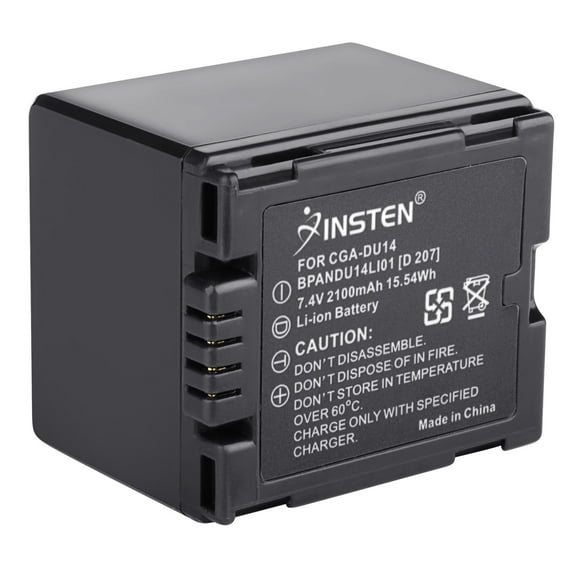 Insten Camcorder 7.4V 2100mAh Li-ion Battery Compatible with PANASONIC CGR-DU12 CGR-DU14 CGR-DU21 CGR-DU06 CGR-DU07 DU14 DU12 DU21 Digital Cam PV-GS31 PV-GS19 GS31 GS35 GS65 GS150 GS250 NV-GS300 GS40