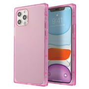 Insten Case for iPhone 12 Pro / iPhone 12 Case 6.1 Inch, Soft TPU Protective Cases with Reinforced Corners, Shock Absorption, Crystal Clear Pink Slim Cover for Women Girls