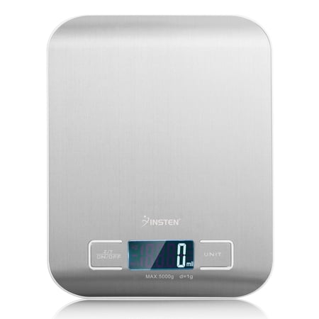 Insten Digital Kitchen Scale , 1-5000g, Silver