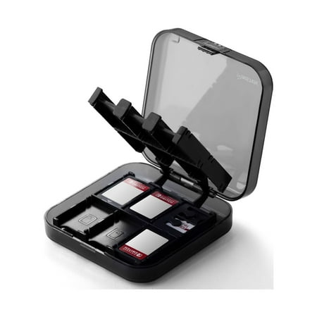 Insten For Nintendo Switch Game Case, 24-in-1 Game Card Holder Cartridge Protective Box for Switch and OLED Model, Black