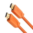 thumbnail image 1 of Insten - HDMI Male to Male Cable, 2.1 Version, 8K 60Hz, 48Gbps, PVC Cable, Gold Connectors, 10ft , Orange, 1 of 10