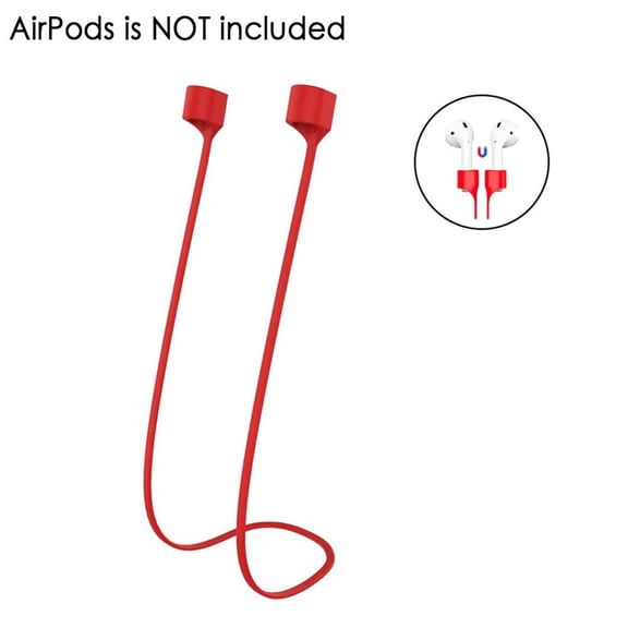 Insten Magnetic Anti-lost Earphone Sports Neck Around Cord Neckband Strap For AirPods, Red