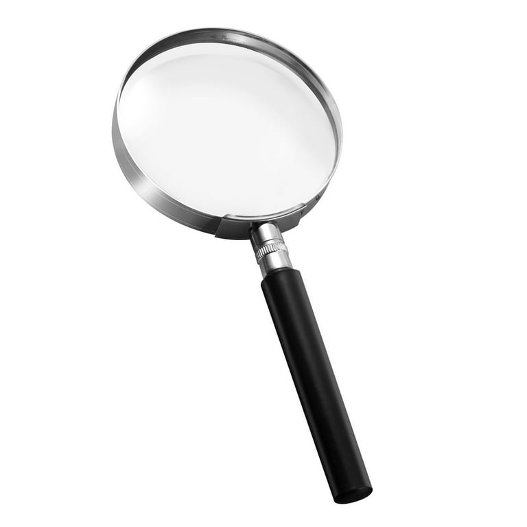 Insten Magnifying Glass 3 inches Ideal Size for Reading, 5X Handheld  Magnifier Loupe for Seniors & Kids