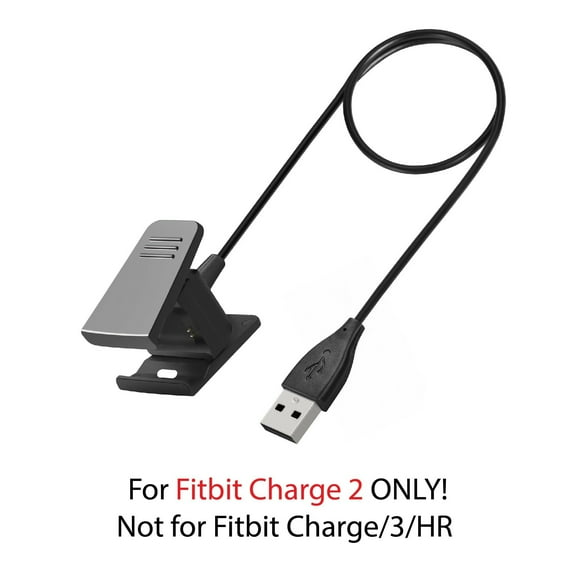 Insten Replacement USB Charger Charging Dock Cord Cable Adapter compatible with Fitbit Charge 2 Smart Fitness Activity Tracker Bracelet Wristband