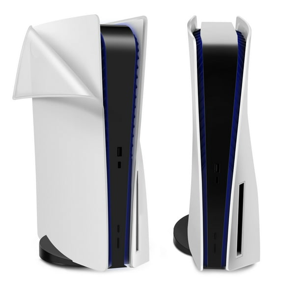 Insten Silicone Skin Cover For PS5 Disc Edition Console, Anti-Scratch Anti-Dust Protective Case, White