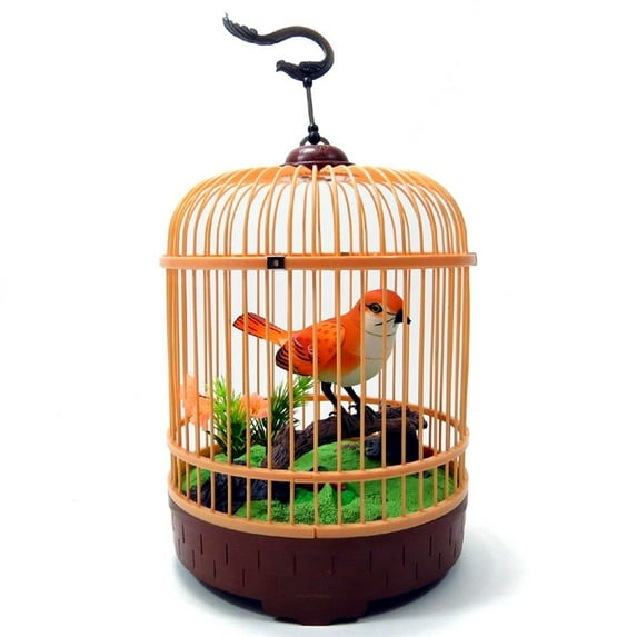 Insten Singing & Chirping Bird in Cage - Realistic Sounds & Movements BC507G