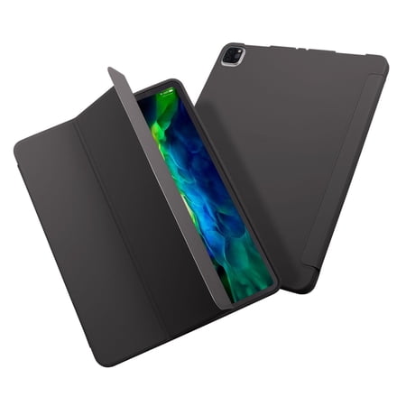 Insten - Tablet Case Compatible with iPad Pro 11" 2020, Liquid Silicone, Frosted Back, Auto Sleep/Wake, Pencil Charging, Black