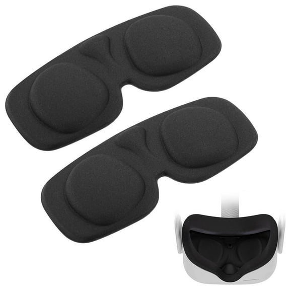Insten VR Lens Protector Cover For Oculus Quest 2 VR Headset Lens Protective Soft Pad, Anti-Dust Anti-Scratch, Black 2-Pack